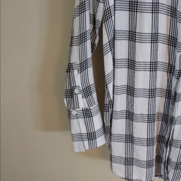 Jones New York Black &White Long Sleeve Button Up Shirt - Picture 6 of 9